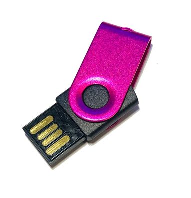 USB Germany MINI Swivel USB Stick Schwarz / Pink USB 2.0