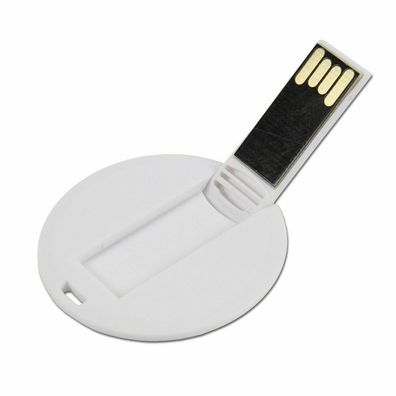 Runde Credit Card USB Stick DISK Weiß USB Flash Drive 2.0 Geldkarte