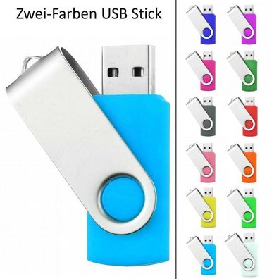 USB Germany Zweifarbiger USB STICK SWIVEL Skyblue plus zweite Farbe zur Auswahl