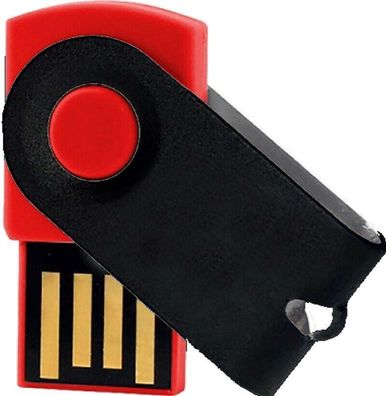 USB Germany MINI Swivel USB Stick Rot / Schwarz USB 2.0