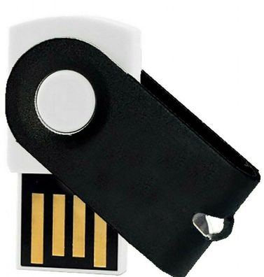 USB Germany MINI Swivel USB Stick Weiß / Schwarz USB 2.0