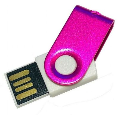 USB Germany MINI Swivel USB Stick Weiß / Pink USB 2.0