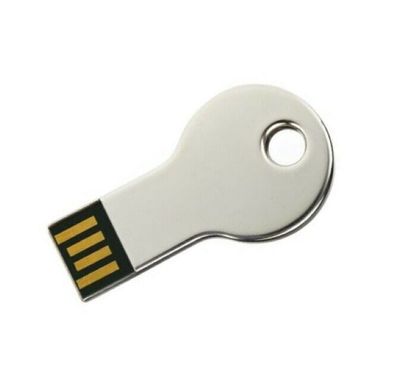 USB Stick MINI KEY K025 Chrome / Silber Schlüssel USB Flash Drive 2.0
