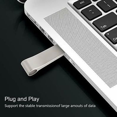 Metall USB Stick SE11 SILBER silver metal USB Flash Drive 2.0 Ring