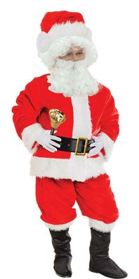 Dickes Santa Claus Weihnachtsmann Kostüm Set komplett 5-tlg XL Nikolaus (Gr. XL)