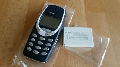 Nokia 3310 - in Blau / Anthrazit / ohne Simlock + ohne Branding / neuwertig !