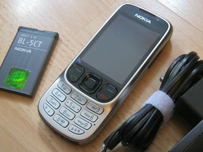 Nokia 6303 classic steel mit Folie + simlockfrei + ohne Branding TOPP !