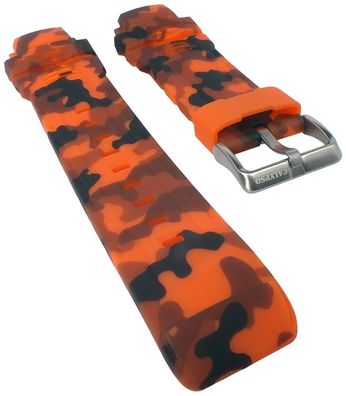 Calypso Uhrenarmband | Kunststoff Camouflage orange Modell K5723/5
