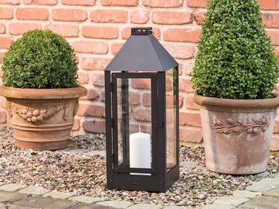 A2 Living Allwetter Laterne Maxi schwarz wetterfest Metall Outdoor rostfrei