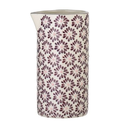 Bloomingville Milchkännchen MAYA Keramik Geschirr Kanne 250 ml Blumen Design rot