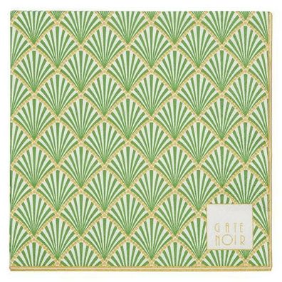 Gate Noir GreenGate Servietten FLORETTE Schwarz weiß Blumen 12,5 cm Papier