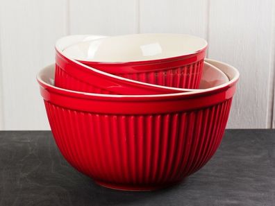 IB Laursen MYNTE Schalensatz Rot 3er Set Keramik Schüsseln Strawberry Geschirr