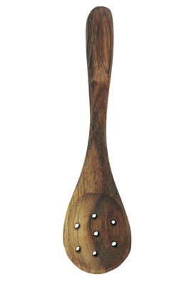 IB Laursen Olivenlöffel mit Löchern AKAZIE Holzlöffel Akazienholz Löffel 13 cm