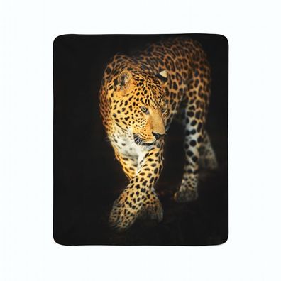 Foto-Kuscheldecke Jaguar bedruckte Wohndecke mit Motiv Fotodruck Fleece