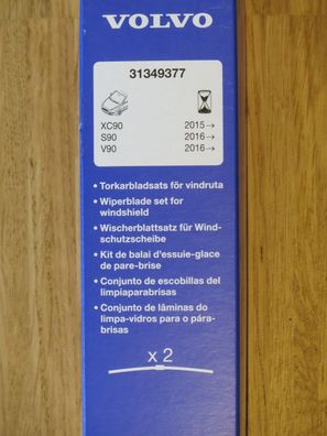 Original Volvo Wischerblätter vorne für XC90 / / V90 / / S90 Art.-Nr.: 31349377