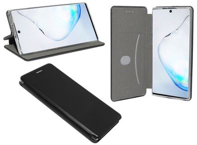 Samsung Galaxy Note 10 Tasche Schwarz Handyhülle Schutzhülle Flip Case Cover Hülle
