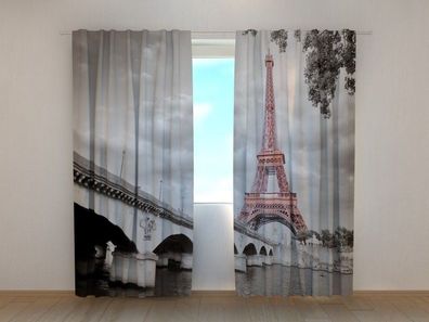Fotogardine Paris 2 Vorhang bedruckt Fotovorhang mit Motiv Gardine nach Maß