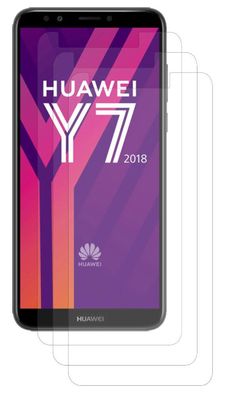 3x Huawei Y7 2018 Displayschutzfolie Schutzfolie Displayfolie Anti Reflex Ultra Clear
