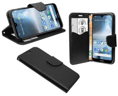 Nokia 4.2 Tasche Schwarz Handyhülle Schutzhülle Flip Case Cover Etui Hülle