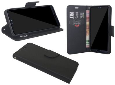 Huawei P20 Pro Tasche Schwarz Handyhülle Schutzhülle Flip Case Cover Etui Hülle
