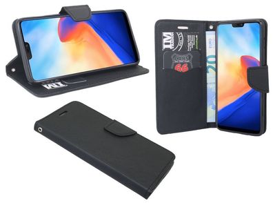 OnePlus 6 Tasche Schwarz Handyhülle Schutzhülle Flip Case Cover Etui Hülle
