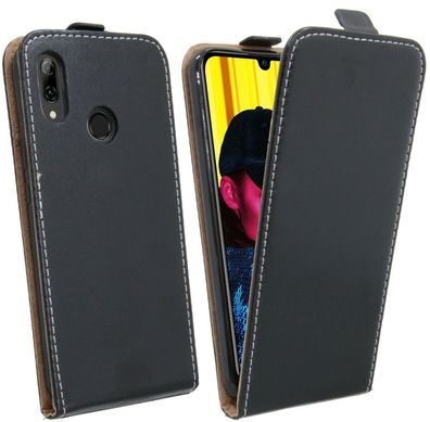 Huawei P Smart (2019) Tasche Schwarz Handyhülle Schutzhülle Flip Case Cover Hülle