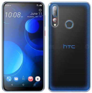 HTC Desire 19+ Plus Silikon Handyhülle Transparent Schutzhülle TPU Case Cover Hülle