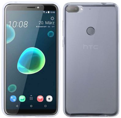 HTC Desire 12+ Silikon Handyhülle Transparent Schutzhülle Case Cover Hülle Backcover
