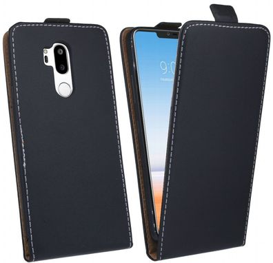 LG G7 ThinQ Tasche Schwarz Handyhülle Schutzhülle Flip Case Cover Etui Hülle