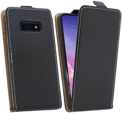 Samsung Galaxy S10e Tasche Schwarz Handyhülle Schutzhülle Flip Case Cover Etui Hülle