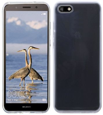 Huawei Y5 2018 Silikon Handyhülle Transparent Schutzhülle Case Cover Hülle Backcover