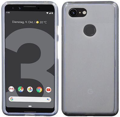 Google Pixel 3 Silikon Handyhülle Grau Schutzhülle Case Cover Hülle Backcover