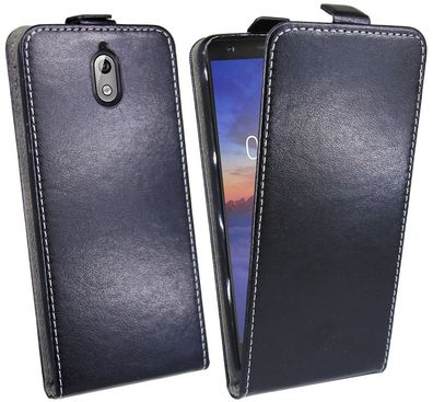 Nokia 3.1 (2018) Tasche Schwarz Handyhülle Schutzhülle Flip Case Cover Etui Hülle