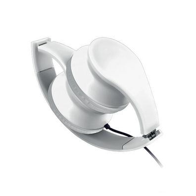 Headset Weiß Kopfhörer mit Kabel AUX Anschluss integriertem Mikrofon Rufannahme Taste