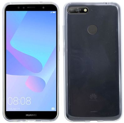 Huawei Y6 2018 Silikon Handyhülle Transparent Schutzhülle Case Cover Hülle Backcover