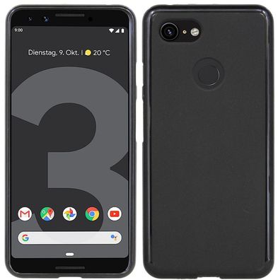 Google Pixel 3 Silikon Handyhülle Schwarz Schutzhülle Case Cover Hülle Backcover