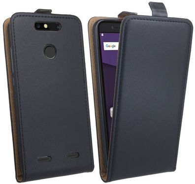 ZTE Blade V8 Mini Tasche Schwarz Handyhülle Schutzhülle Flip Case Cover Etui Hülle