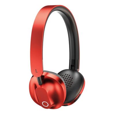 Encok D01 Earphones On-Ear kabellos Kopfhörer Bluetooth 360° Mikrofon Rot