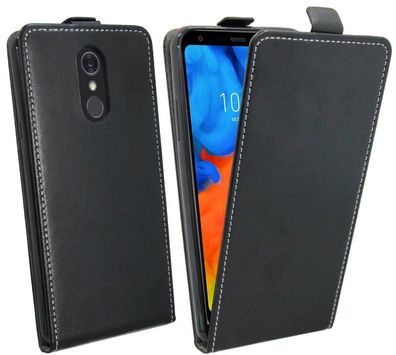 LG Q Stylus Tasche Schwarz Handyhülle Schutzhülle Flip Case Cover Etui Hülle