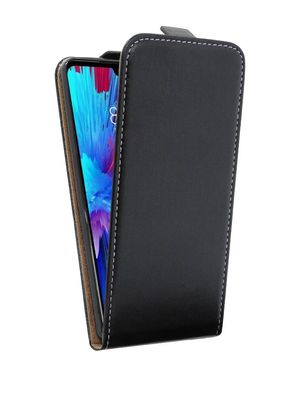 Xiaomi Redmi 7 Tasche Schwarz Handyhülle Schutzhülle Flip Case Cover Etui Hülle
