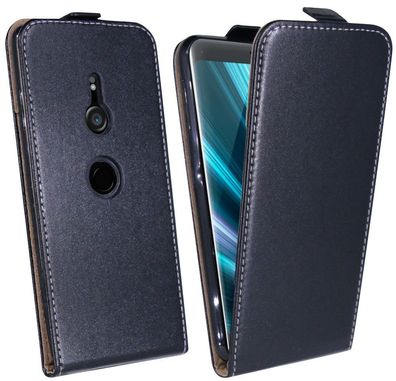 Sony Xperia XZ3 Tasche Schwarz Handyhülle Schutzhülle Flip Case Cover Etui Hülle