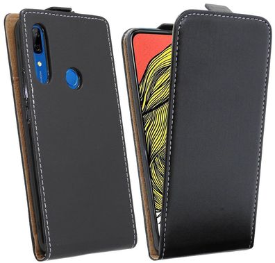 Huawei Y9 2019 Tasche Schwarz Handyhülle Schutzhülle Flip Case Cover Etui Hülle