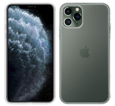 Apple iPhone 11 Pro Max Silikon Handyhülle Transparent Schutzhülle Case Cover Hülle