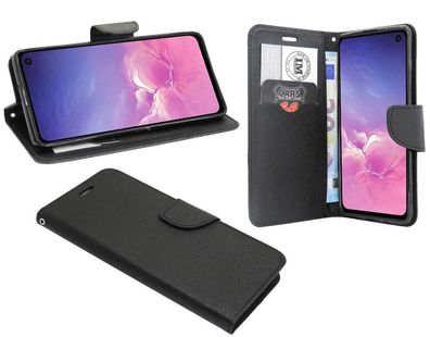 Samsung Galaxy S10e Tasche Schwarz Handyhülle Schutzhülle Flip Case Cover Etui Hülle