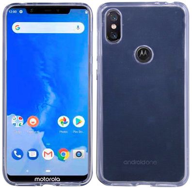 Motorola Moto One Silikon Handyhülle Transparent Schutzhülle TPU Case Cover Hülle