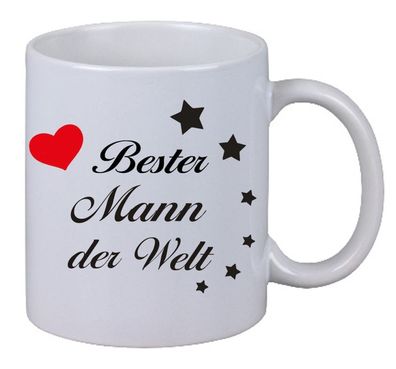 Kaffee Tasse Becher "Bester Mann der Welt" Geschenk Geburtstag Liebe Ehemann