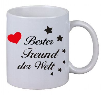 Kaffee Tasse Becher "Bester Freund der Welt" Geschenk Geburtstag Liebe Freund