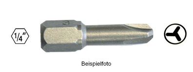 Bit Tri Wing Größe 000 x 25 mit Schaft 1/4", S2-Stahl