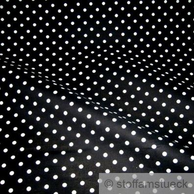 Stoff Baumwolle Punkte klein schwarz weiß Tupfen Petticoat