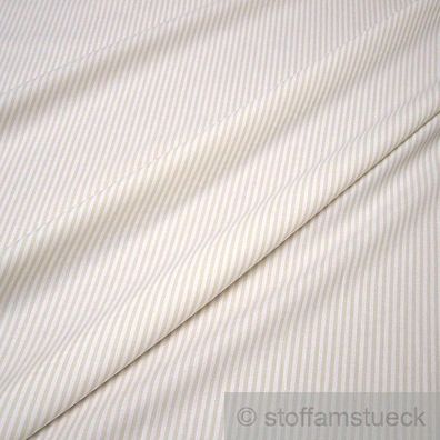 Stoff Baumwolle Römerstreifen beige weiß 2,5 mm Swafing Caravelle